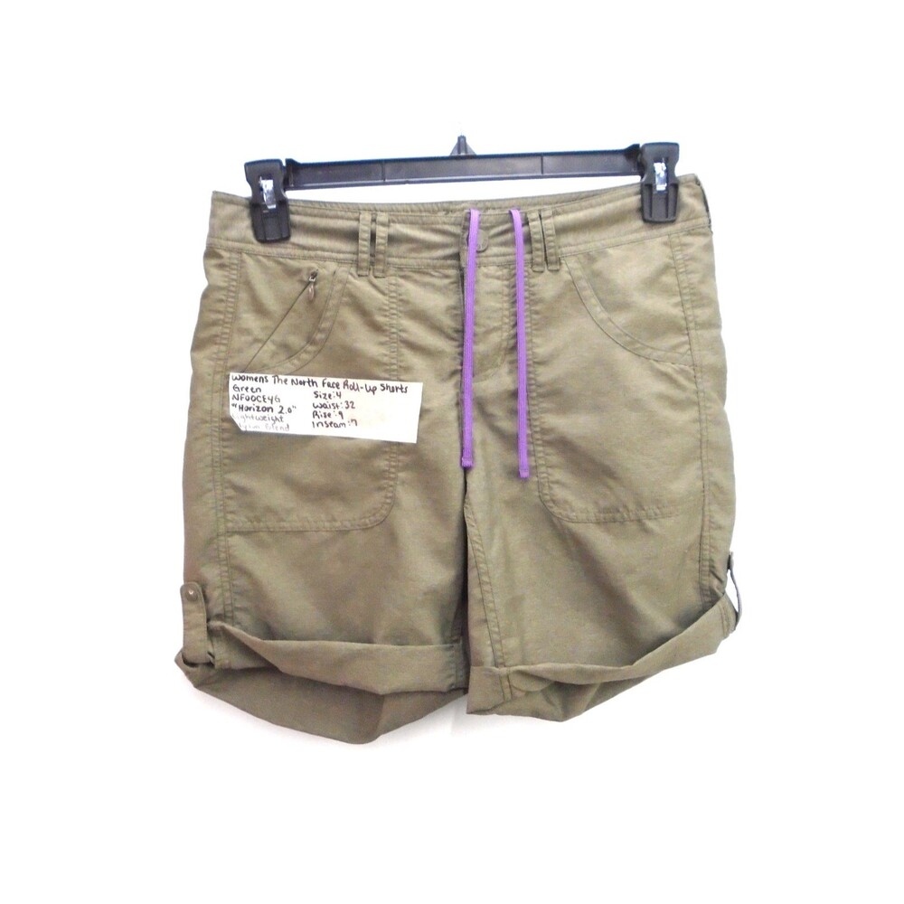 The North Face Shorts Womens Size 4 Horizon 2.0 Roll Up NF00CE4G Greenish Tan